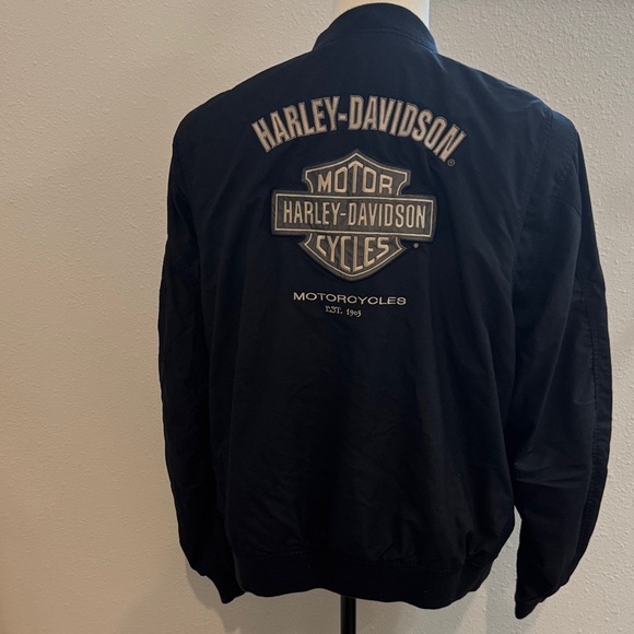 Harley-Davidson Midnight Black Varsity Jacket - Picture 2 of 9